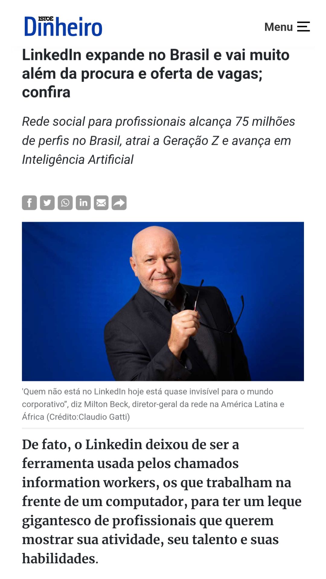 Organização de LinkedIn - Portal Emprego Certo