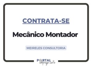 Leia mais sobre o artigo Oportunidade para Mecânico Montador (Montes Claros-MG)