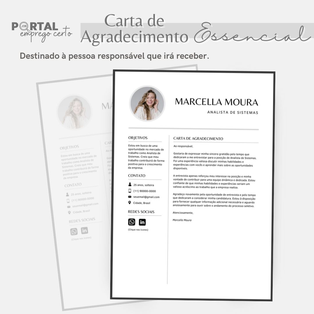 Carta de Agradecimento - Essencial