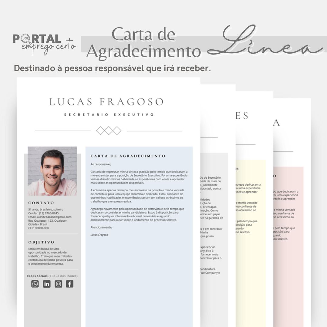 Carta de Agradecimento - Línea