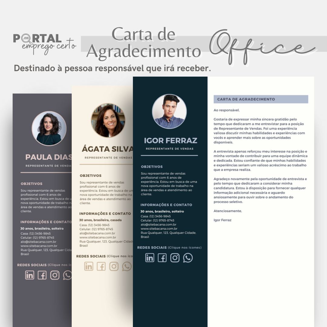 Carta de Agradecimento - Office