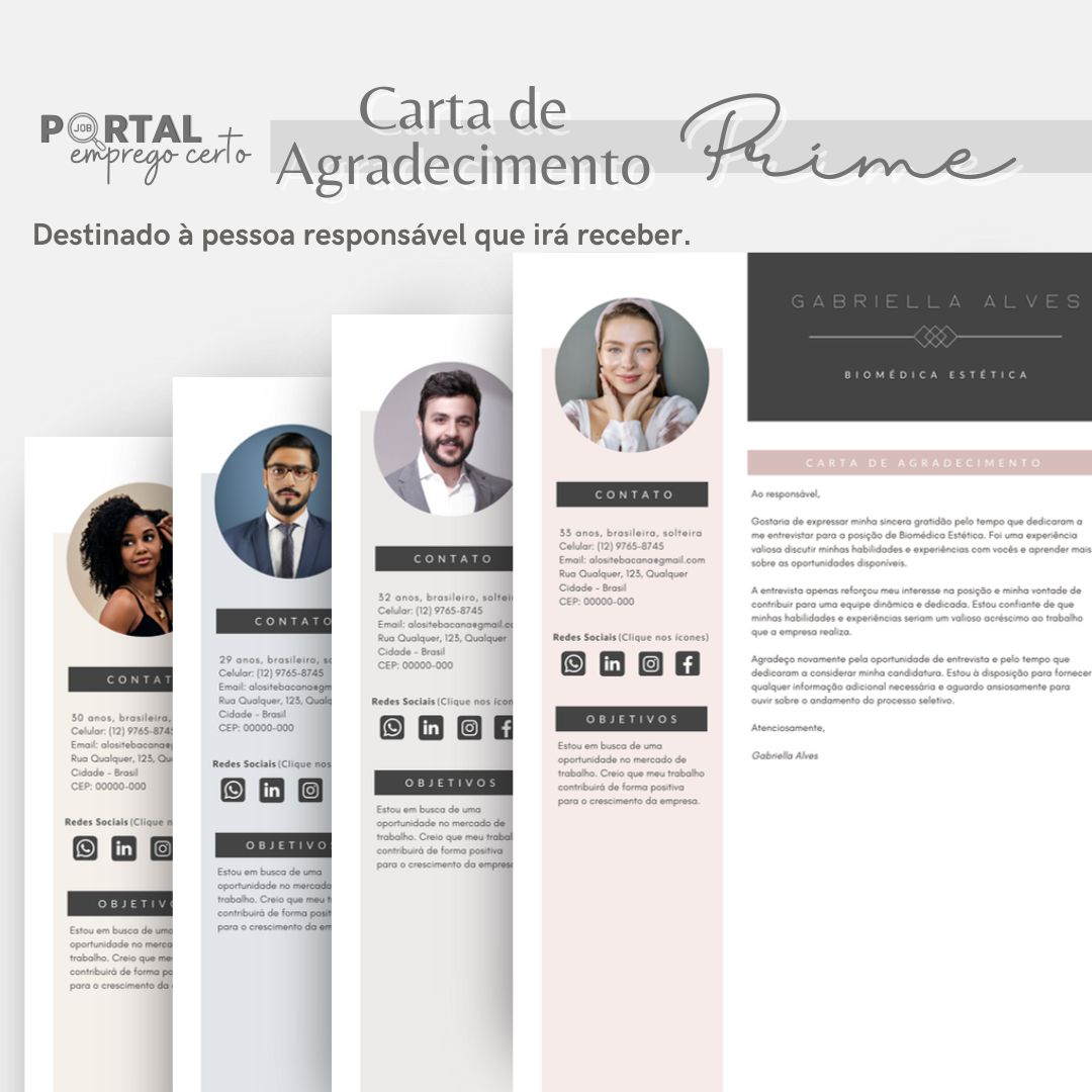 Carta de Agradecimento - Prime