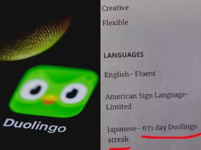 Candidato surpreende recrutador ao incluir aprendizado autodidata do Duolingo no currículo